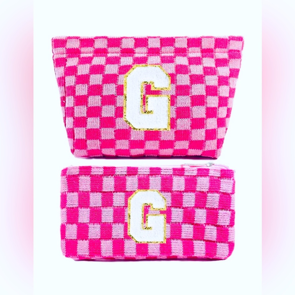 MONOGRAM “G” MAKEUP BAG SET NEW 🔥